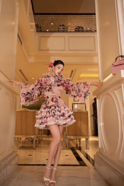 Chân váy xòe 3 tầng bèo The Silent Crown 25S1W300203H021