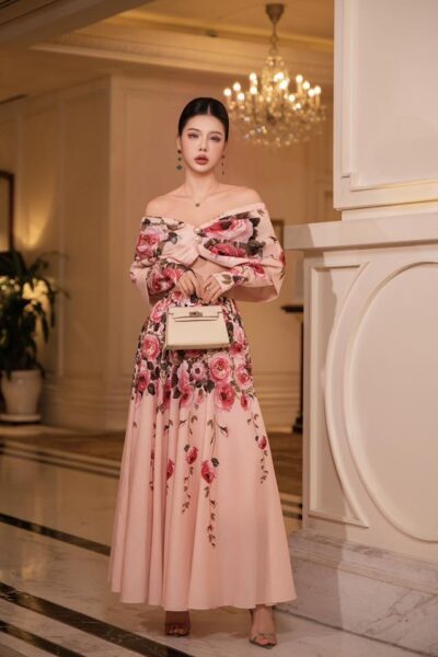 Chân váy xòe maxi Royal Romance Juliet 25S1W320207H021