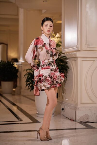 Áo sơ mi dáng xuông, dài tay The Pink Throne 25S1W140206H021