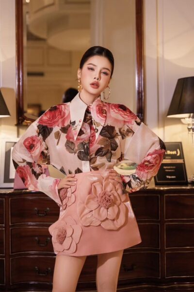 Áo sơ mi dáng xuông, dài tay Velvet Juliet 25S1W140205H021