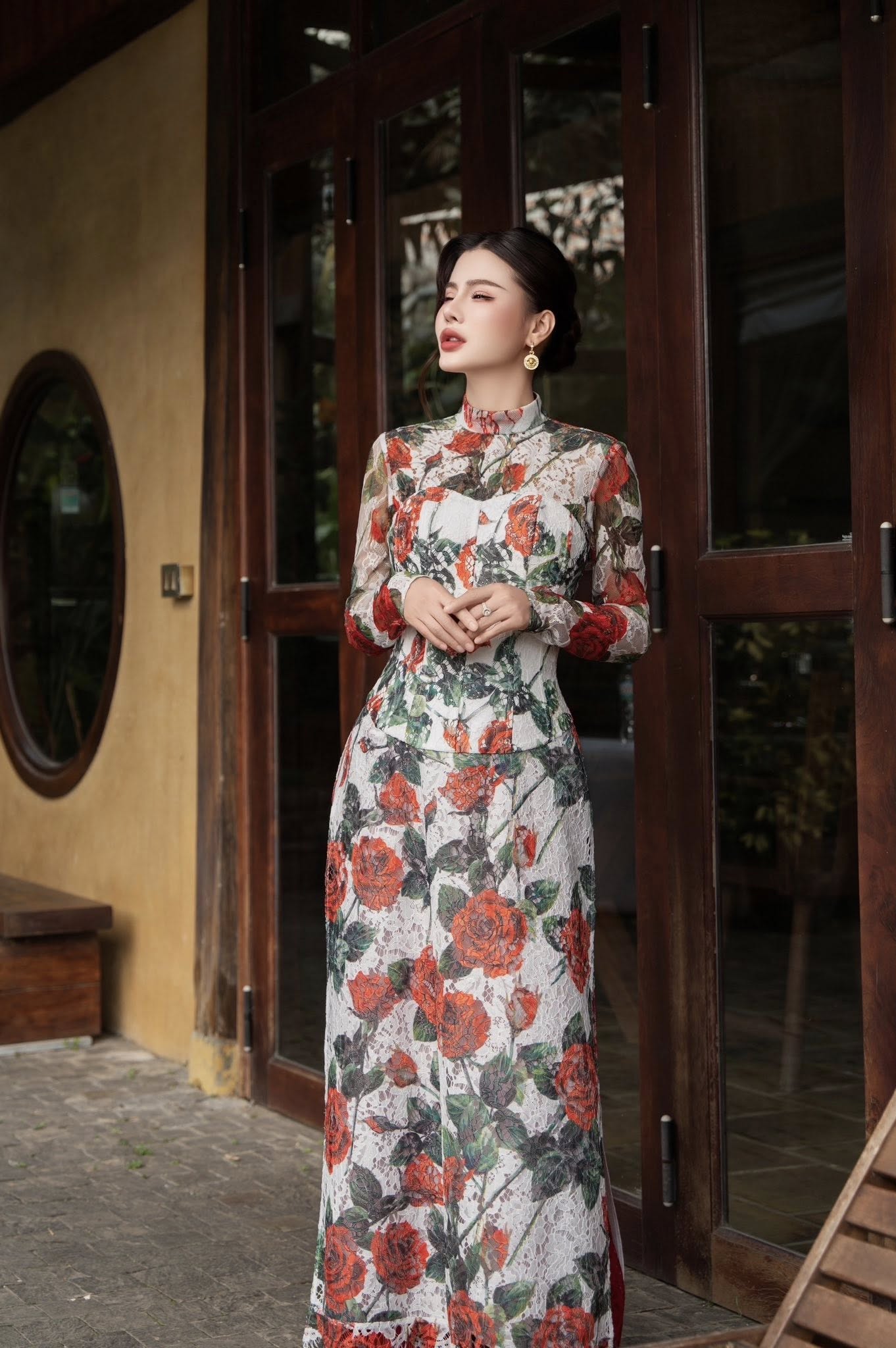 Áo dài phá cách hiện đại với corset cầu kỳ Quiet Neva 25S1W660102H012 - Ảnh 6