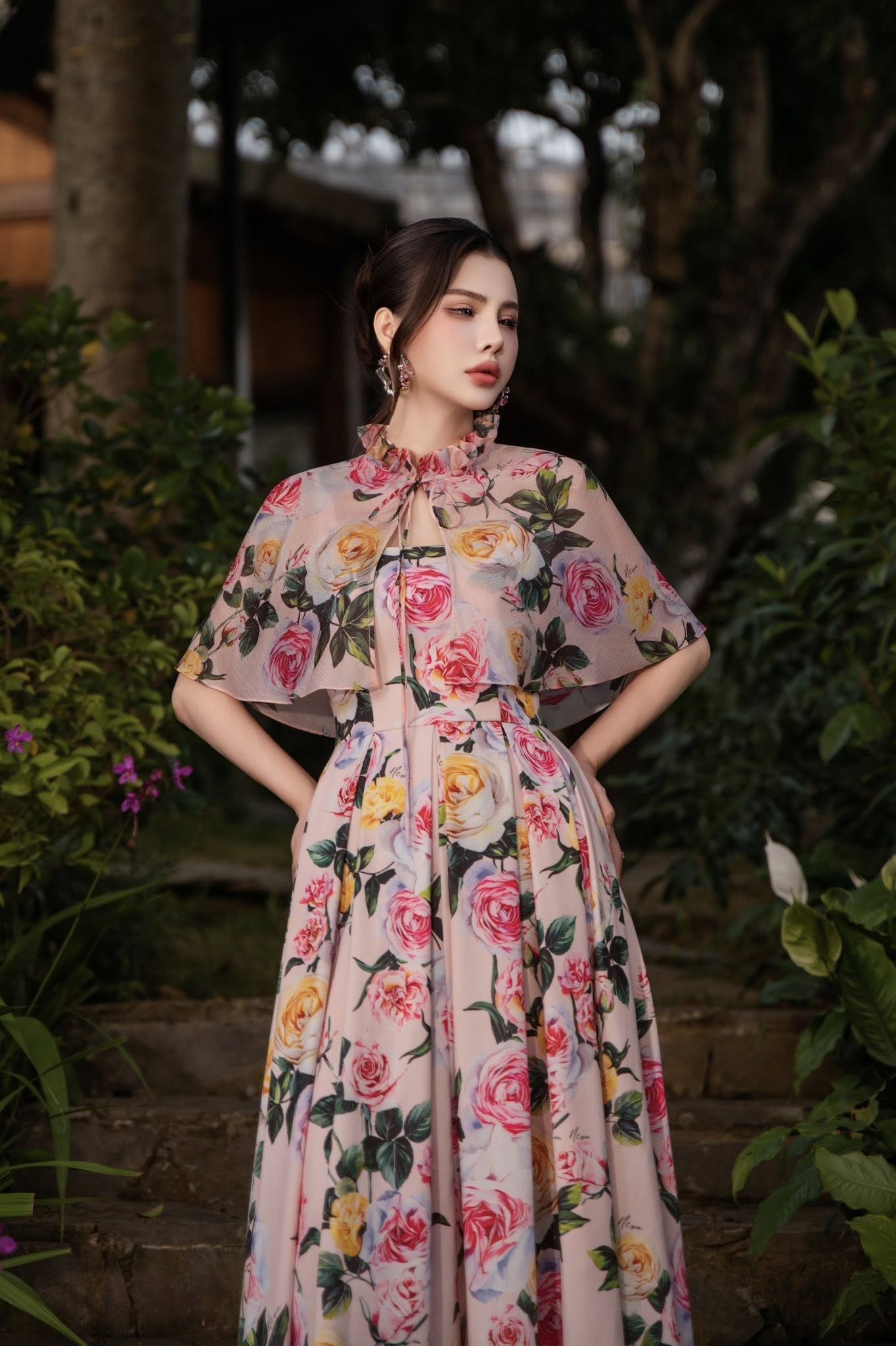 Đầm midi xòe phồng kèm áo khoác mỏng nhẹ Soft Power Neva 26S1W430302H021 - Ảnh 5