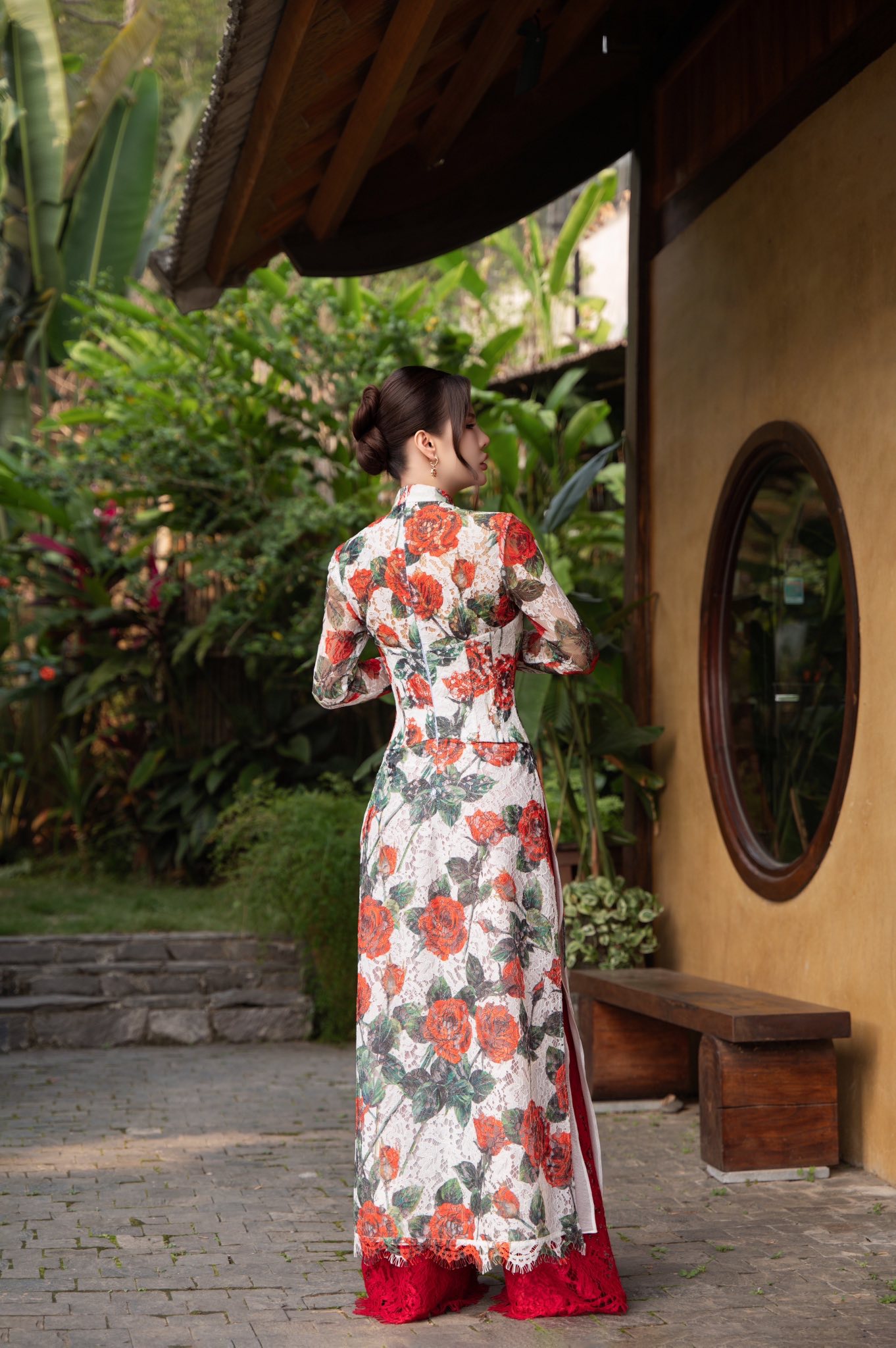 Áo dài phá cách hiện đại với corset cầu kỳ Quiet Neva 25S1W660102H012 - Ảnh 4