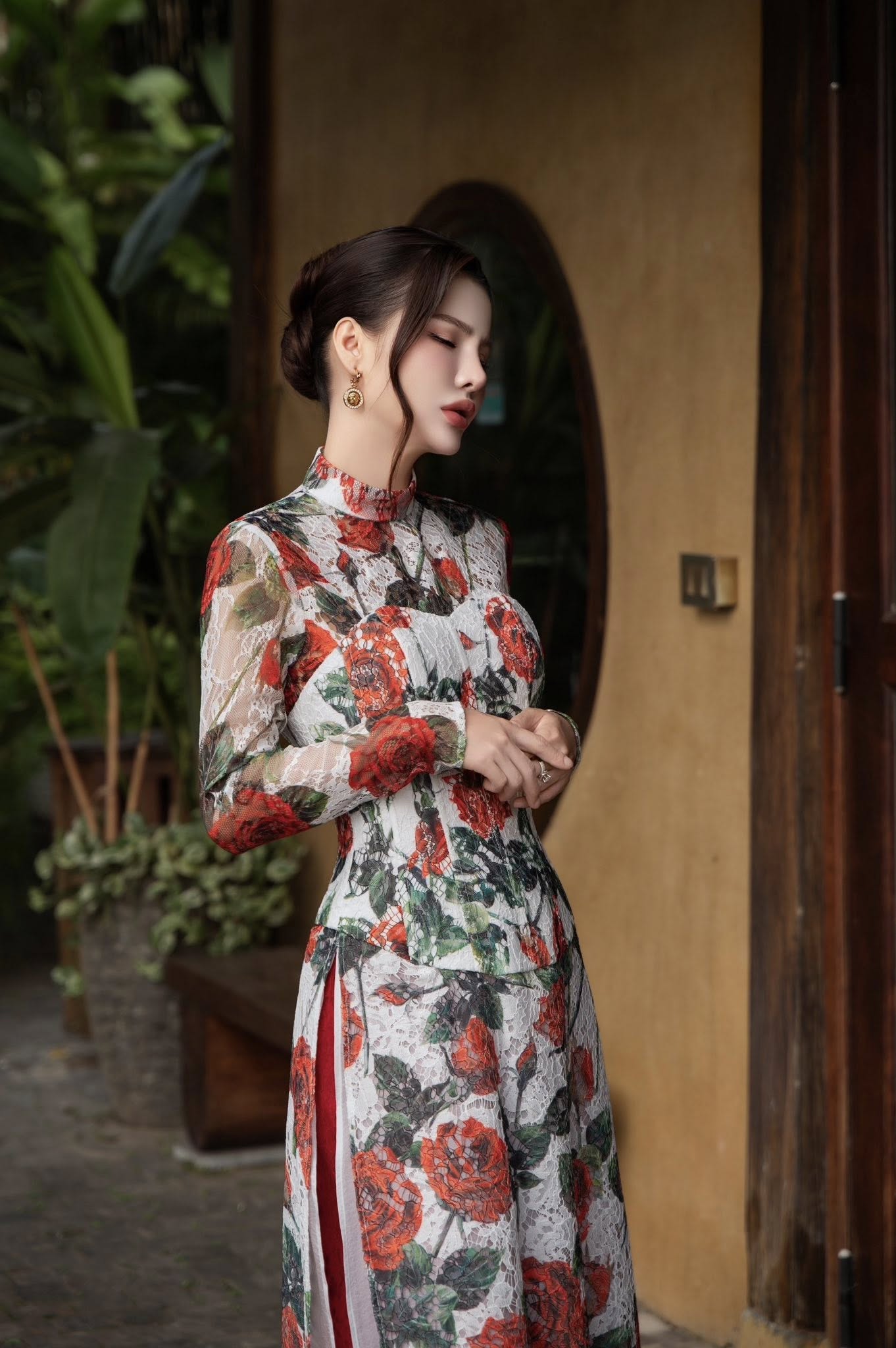 Áo dài phá cách hiện đại với corset cầu kỳ Quiet Neva 25S1W660102H012 - Ảnh 3