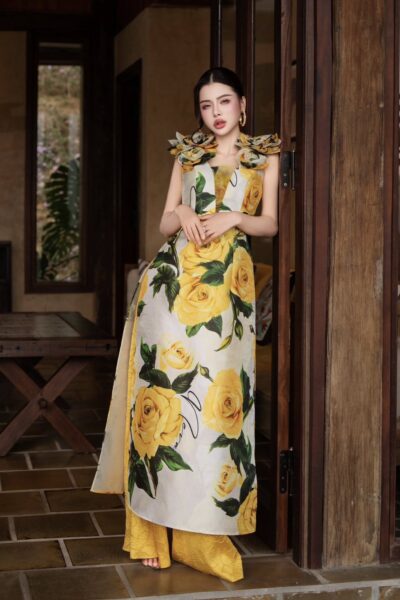 Áo dài cách điệu Essential Neva 25S1W660100H013