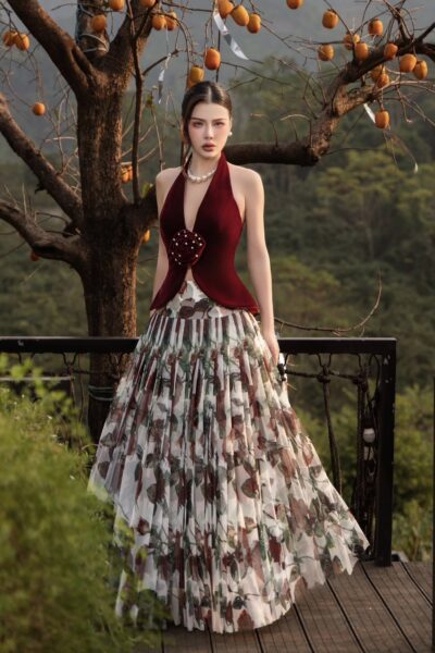 Alternative view of Áo được cắt xẻ cổ V Ground Neva 26S1W120301T012